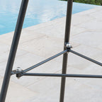 Table d'appoint de patio Corvus Sarcelles en osier tressé moderne avec plateau en verre