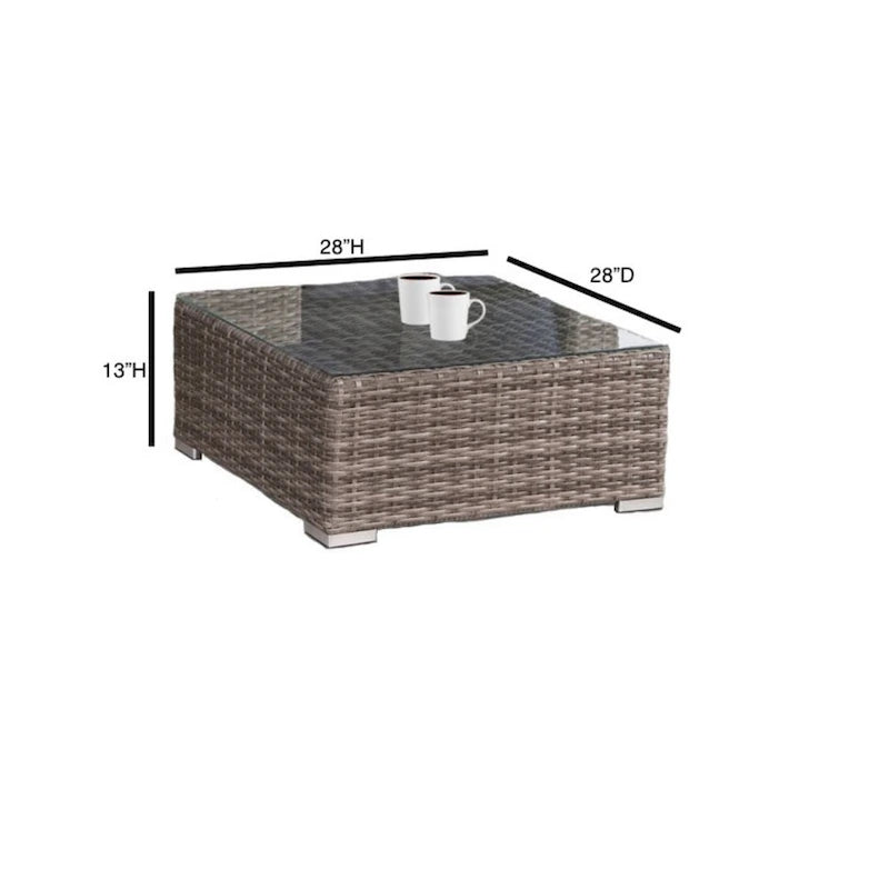Groupe de sièges modulables en rotin Sunbrella LSI 7 pièces avec coussins