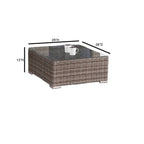 Groupe de sièges modulables en rotin Sunbrella LSI 7 pièces avec coussins