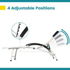 Pellebant - Transat de patio extérieur réglable, 3 pièces, avec table d'appoint - N/A