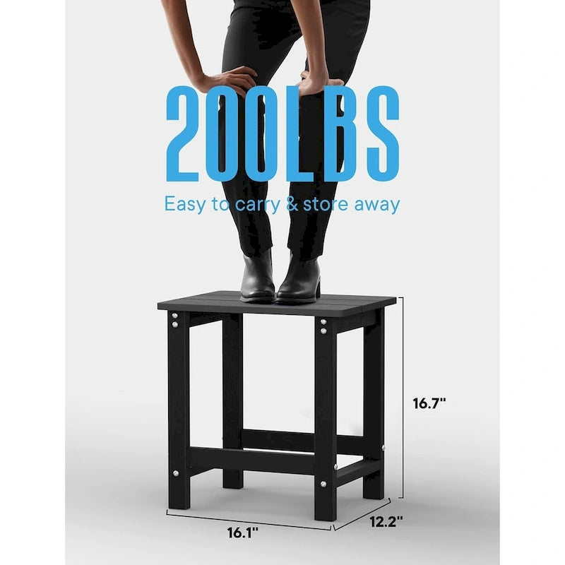 WINSOON Lot de 2 tables d'appoint carrées Adirondack d'extérieur, résistantes aux intempéries