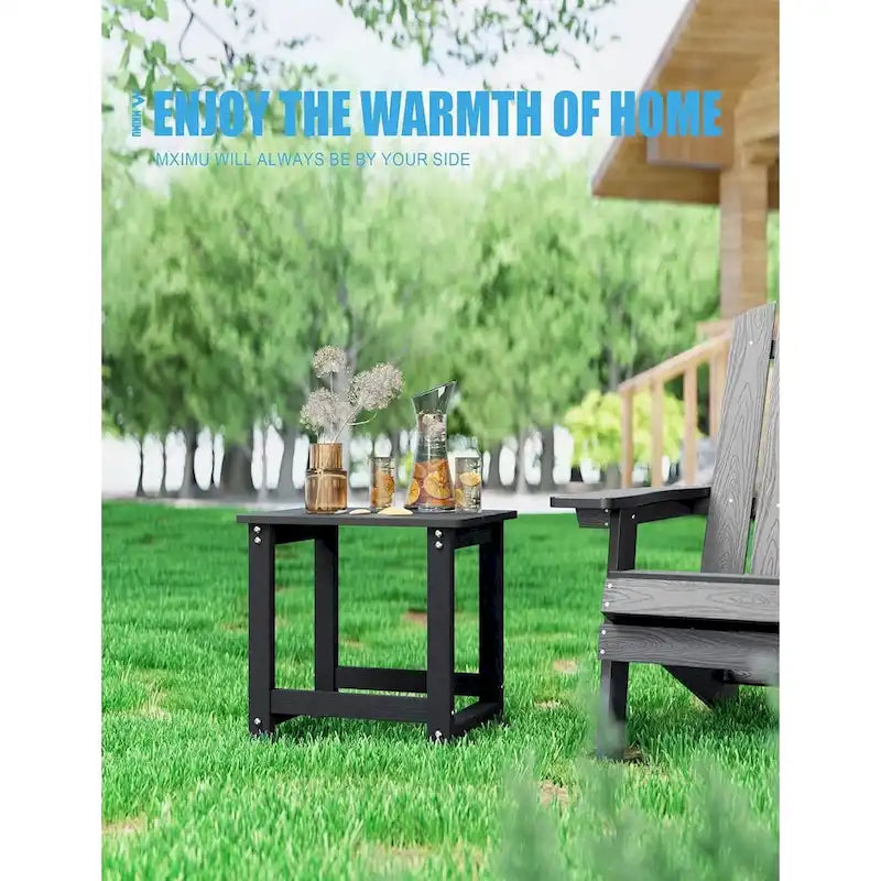 WINSOON Lot de 2 tables d'appoint carrées Adirondack d'extérieur, résistantes aux intempéries