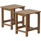 WINSOON Lot de 2 tables d'appoint carrées Adirondack d'extérieur, résistantes aux intempéries