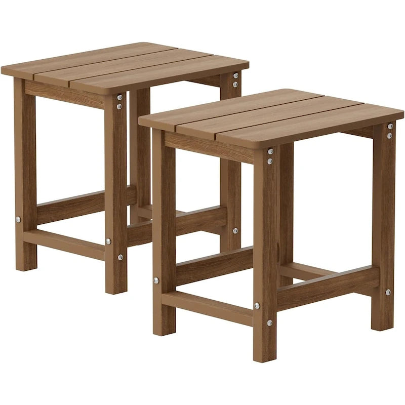 WINSOON Lot de 2 tables d'appoint carrées Adirondack d'extérieur, résistantes aux intempéries