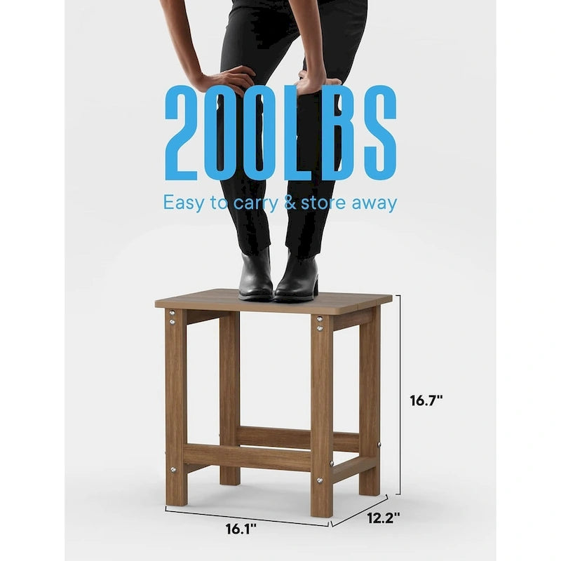 WINSOON Lot de 2 tables d'appoint carrées Adirondack d'extérieur, résistantes aux intempéries