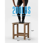 WINSOON Lot de 2 tables d'appoint carrées Adirondack d'extérieur, résistantes aux intempéries