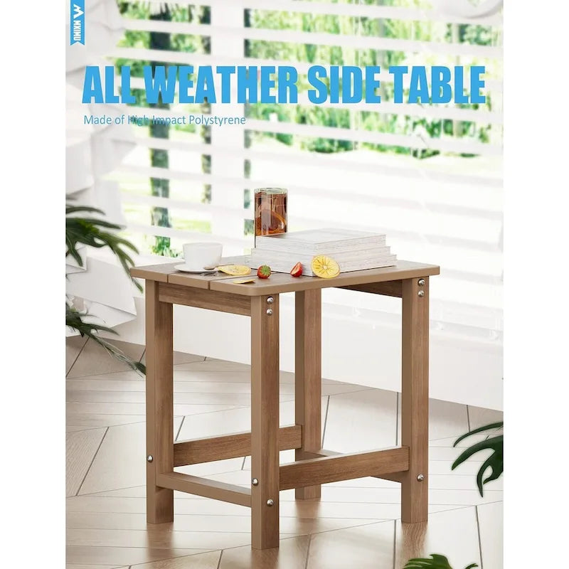 WINSOON Lot de 2 tables d'appoint carrées Adirondack d'extérieur, résistantes aux intempéries