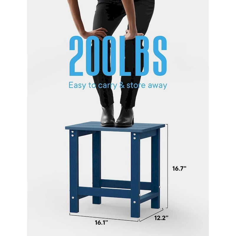 WINSOON Lot de 2 tables d'appoint carrées Adirondack d'extérieur, résistantes aux intempéries
