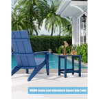 WINSOON Lot de 2 tables d'appoint carrées Adirondack d'extérieur, résistantes aux intempéries
