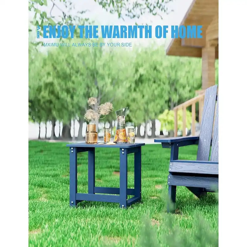 WINSOON Lot de 2 tables d'appoint carrées Adirondack d'extérieur, résistantes aux intempéries