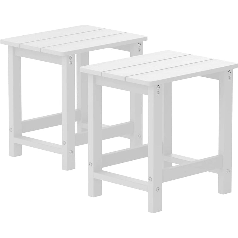 WINSOON Lot de 2 tables d'appoint carrées Adirondack d'extérieur, résistantes aux intempéries