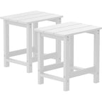 WINSOON Lot de 2 tables d'appoint carrées Adirondack d'extérieur, résistantes aux intempéries