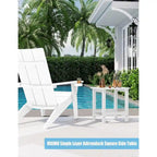 WINSOON Lot de 2 tables d'appoint carrées Adirondack d'extérieur, résistantes aux intempéries