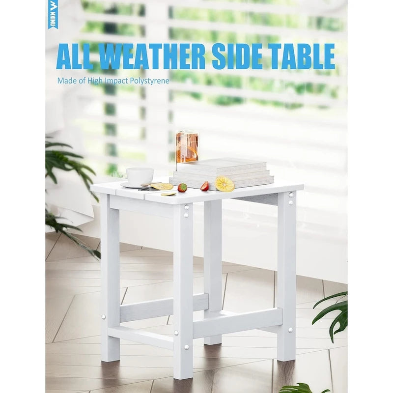 WINSOON Lot de 2 tables d'appoint carrées Adirondack d'extérieur, résistantes aux intempéries