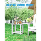 WINSOON Lot de 2 tables d'appoint carrées Adirondack d'extérieur, résistantes aux intempéries