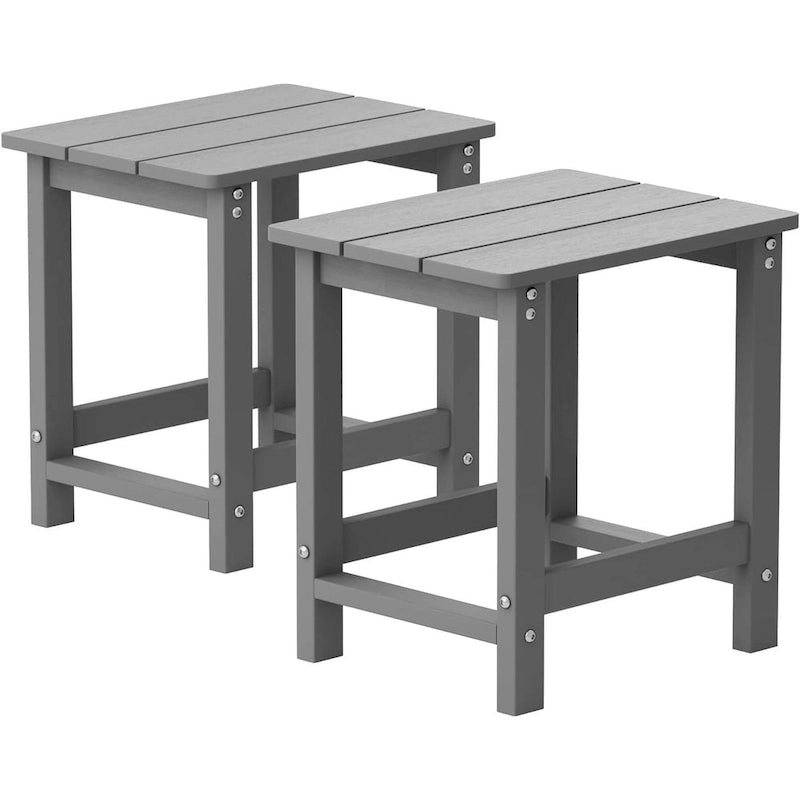 WINSOON Lot de 2 tables d'appoint carrées Adirondack d'extérieur, résistantes aux intempéries