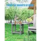 WINSOON Lot de 2 tables d'appoint carrées Adirondack d'extérieur, résistantes aux intempéries
