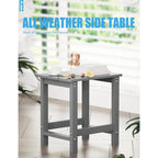 WINSOON Lot de 2 tables d'appoint carrées Adirondack d'extérieur, résistantes aux intempéries