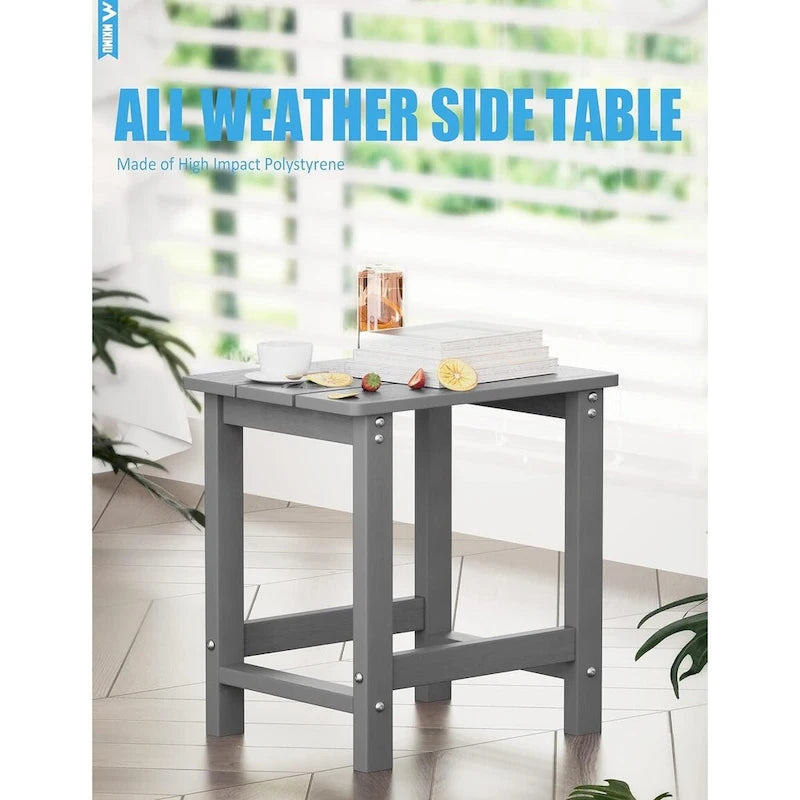 WINSOON Lot de 2 tables d'appoint carrées Adirondack d'extérieur, résistantes aux intempéries