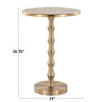 Table d'appoint en métal Ailani 26.75 Silver Orchid