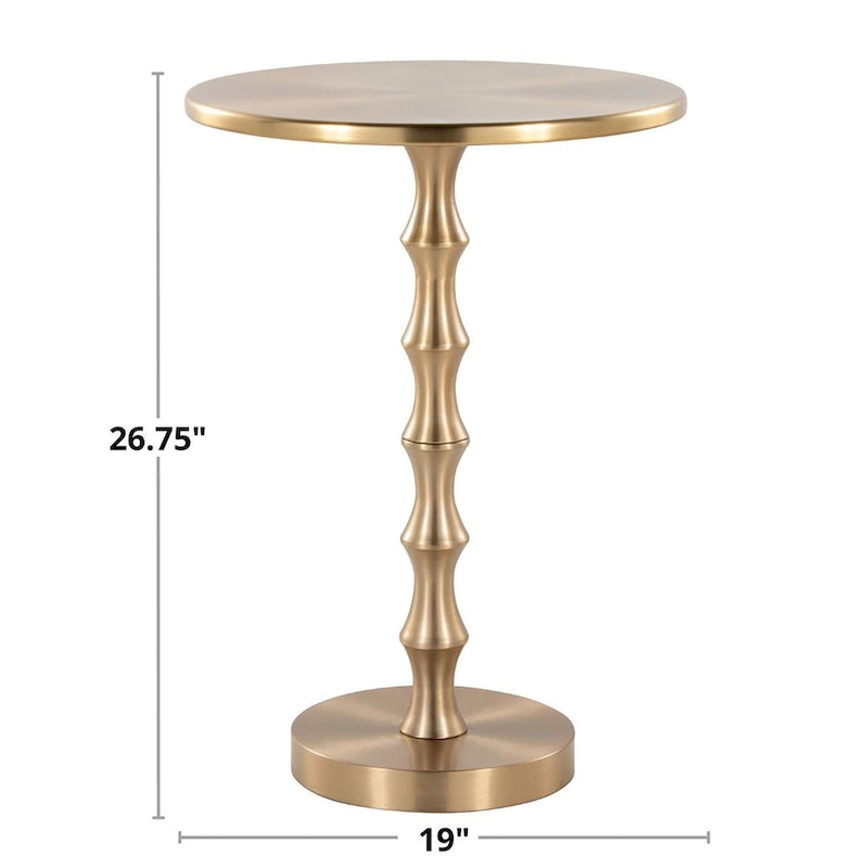 Table d'appoint en métal Ailani 26.75 Silver Orchid