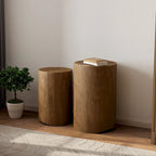 COSIEST Outdoor Concrete Side Tables (Set of 2)