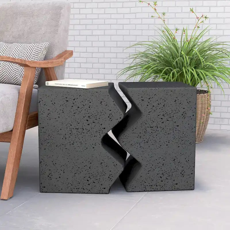 Tables d'appoint extérieures en béton COSIEST (lot de 2)