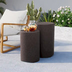 Tables d'appoint extérieures en béton COSIEST (lot de 2)
