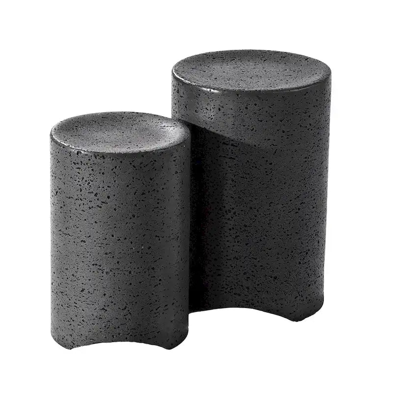 Tables d'appoint extérieures en béton COSIEST (lot de 2)