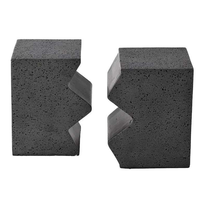 Tables d'appoint extérieures en béton COSIEST (lot de 2)