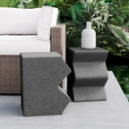 Tables d'appoint extérieures en béton COSIEST (lot de 2)