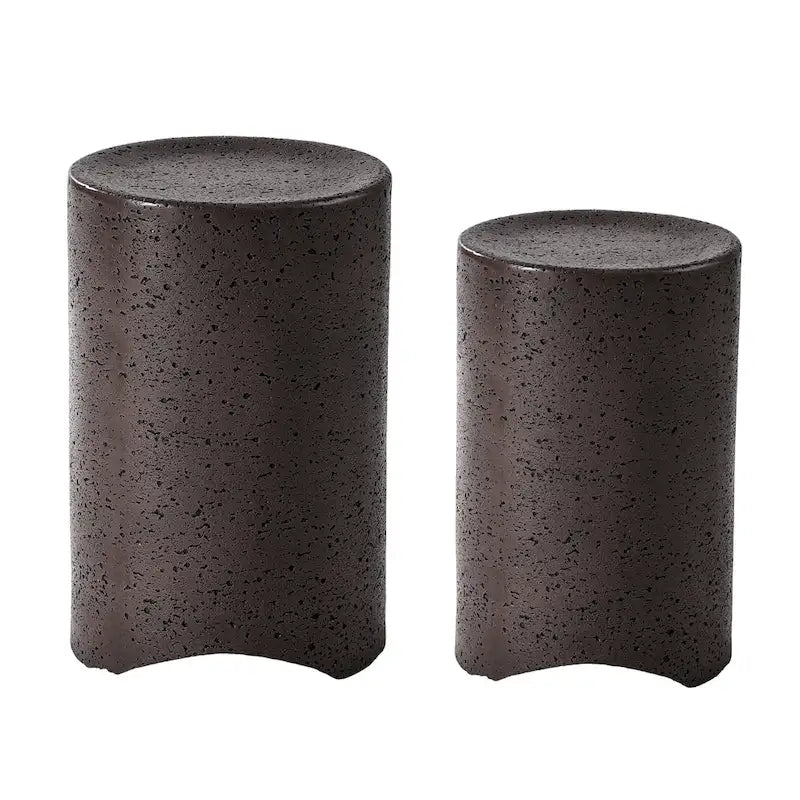Tables d'appoint extérieures en béton COSIEST (lot de 2)