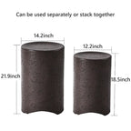 Tables d'appoint extérieures en béton COSIEST (lot de 2)