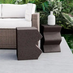 Tables d'appoint extérieures en béton COSIEST (lot de 2)