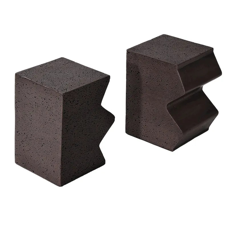 Tables d'appoint extérieures en béton COSIEST (lot de 2)