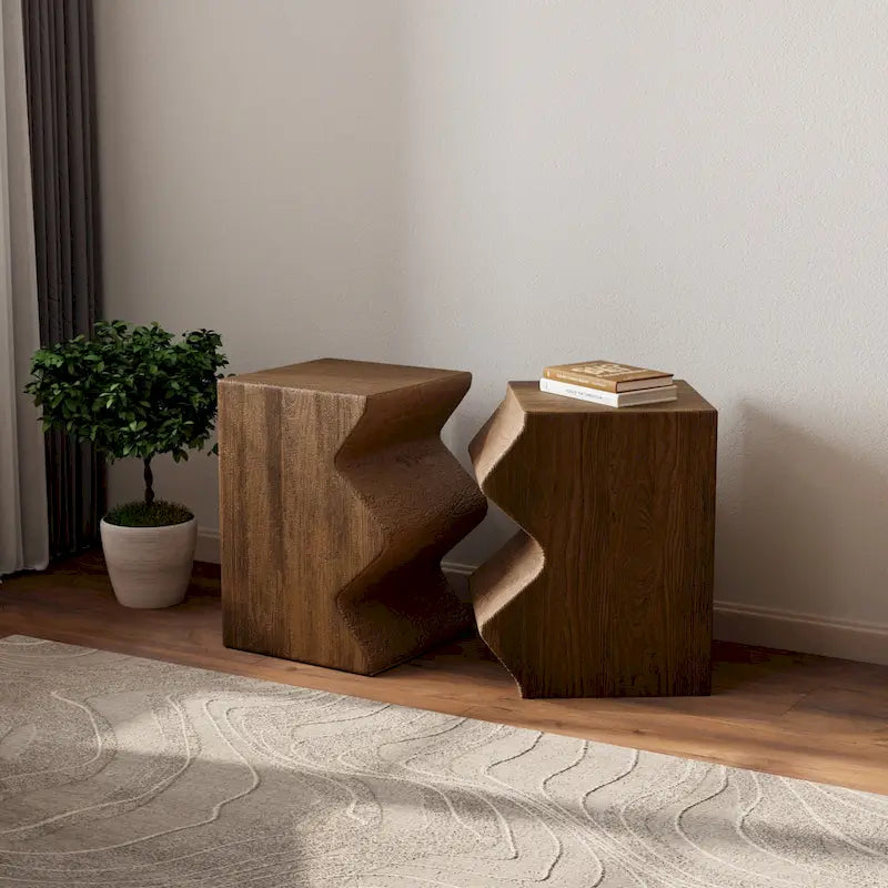 Tables d'appoint extérieures en béton COSIEST (lot de 2)