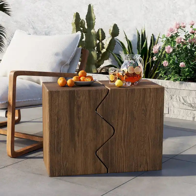 Tables d'appoint extérieures en béton COSIEST (lot de 2)
