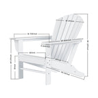 Chaise Adirondack d'extérieur toutes saisons écologique Polytrends Altura avec pouf et table d'appoint (ensemble de 3 pièces)