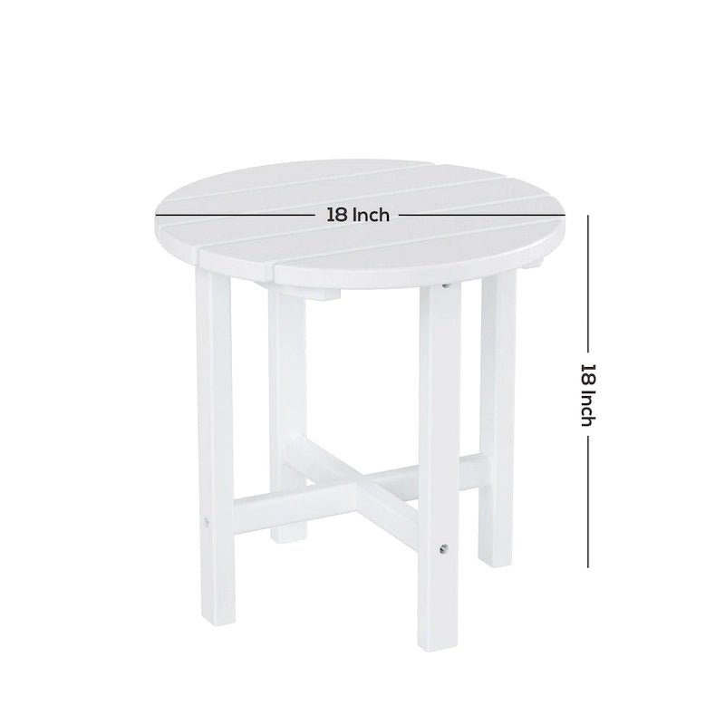 Chaise Adirondack d'extérieur toutes saisons écologique Polytrends Altura avec pouf et table d'appoint (ensemble de 3 pièces)