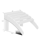 Chaise Adirondack d'extérieur toutes saisons écologique Polytrends Altura avec pouf et table d'appoint (ensemble de 3 pièces)