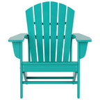 Chaise Adirondack d'extérieur toutes saisons écologique Polytrends Altura avec pouf et table d'appoint (ensemble de 3 pièces)