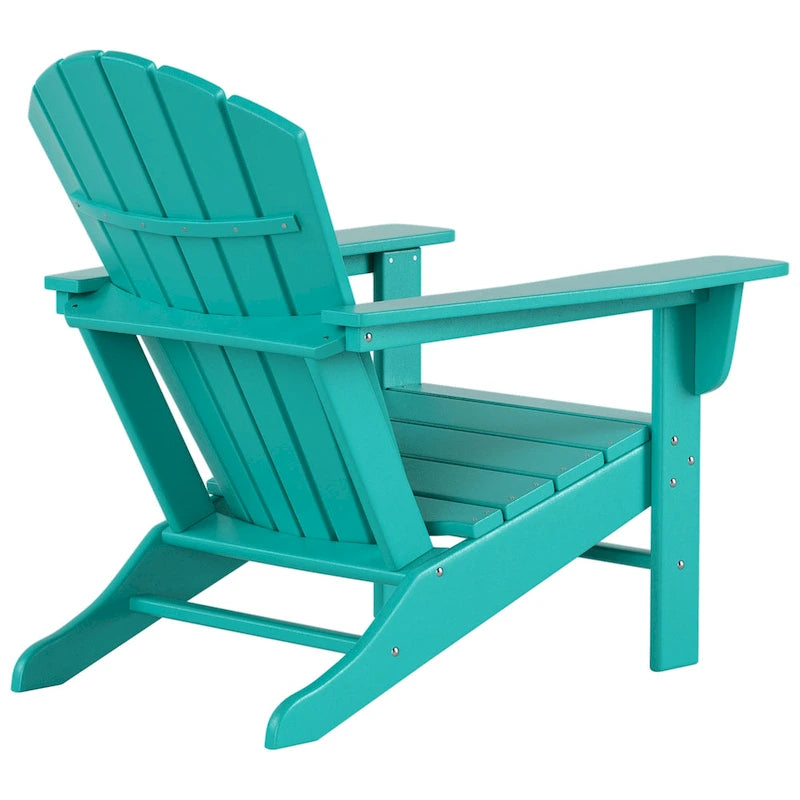 Chaise Adirondack d'extérieur toutes saisons écologique Polytrends Altura avec pouf et table d'appoint (ensemble de 3 pièces)