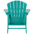 Chaise Adirondack d'extérieur toutes saisons écologique Polytrends Altura avec pouf et table d'appoint (ensemble de 3 pièces)