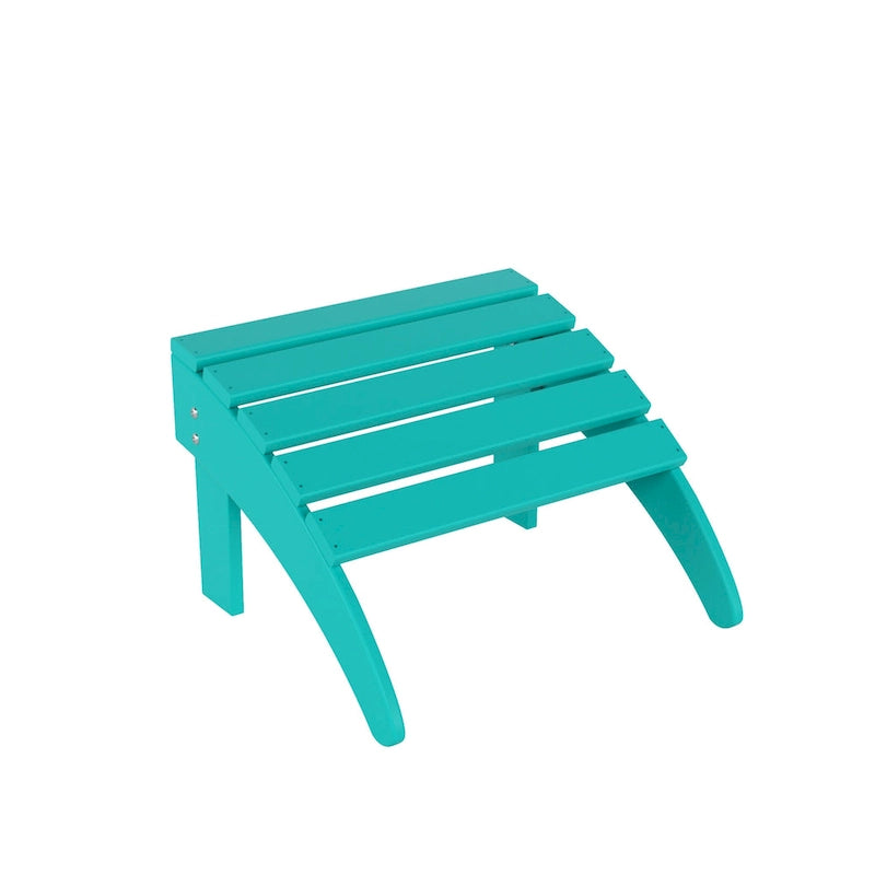 Chaise Adirondack d'extérieur toutes saisons écologique Polytrends Altura avec pouf et table d'appoint (ensemble de 3 pièces)