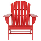 Chaise Adirondack d'extérieur toutes saisons écologique Polytrends Altura avec pouf et table d'appoint (ensemble de 3 pièces)