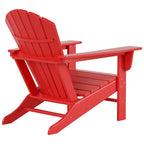 Chaise Adirondack d'extérieur toutes saisons écologique Polytrends Altura avec pouf et table d'appoint (ensemble de 3 pièces)