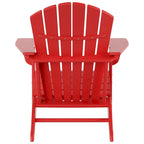 Chaise Adirondack d'extérieur toutes saisons écologique Polytrends Altura avec pouf et table d'appoint (ensemble de 3 pièces)