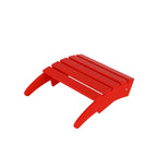 Chaise Adirondack d'extérieur toutes saisons écologique Polytrends Altura avec pouf et table d'appoint (ensemble de 3 pièces)