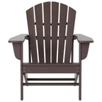 Chaise Adirondack d'extérieur toutes saisons écologique Polytrends Altura avec pouf et table d'appoint (ensemble de 3 pièces)