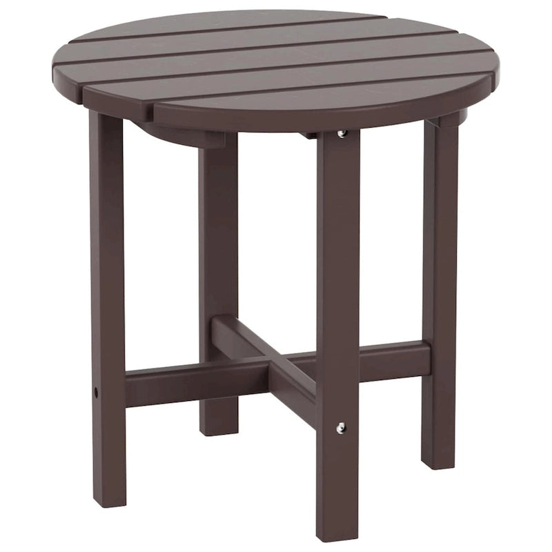 Chaise Adirondack d'extérieur toutes saisons écologique Polytrends Altura avec pouf et table d'appoint (ensemble de 3 pièces)